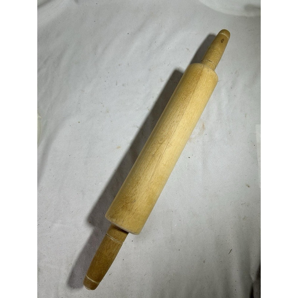 17" Vintage Wood Rolling Pin Handles Primitive Farmhouse Decor Kitchen